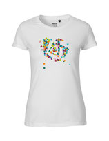 Damen T-Shirt Konfettiseelenbohrer (white)