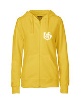 Ladies Zip Hoodie Seelenbohrer (white/yellow)