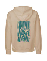 Mens Hoodie Bubbleschrift (sand/aqua green)