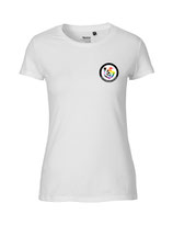 Damen T-Shirt Kein Seelenbohrer für Nazis (white)