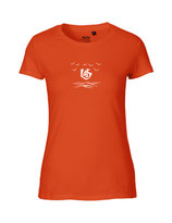 Damen T-Shirt Über dem Meer (orange)