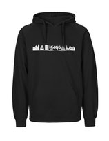 Mens Hoodie Skyline (white/black)