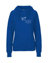 Ladies Hoodie Papierflieger (white/royal)