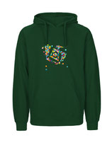 Mens Hoodie Konfettiseelenbohrer (bottle green)