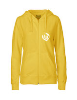 Ladies Zip Hoodie Herzseelenbohrer (white/yellow)
