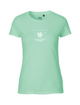 Damen T-Shirt Über dem Meer (dusty mint)