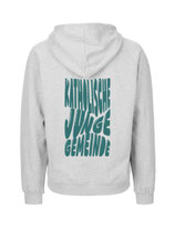 Mens Hoodie Bubbleschrift (ash grey/aqua green)