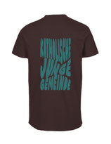 Herren T-Shirt Bubbleschrift (brown/aqua green)