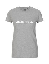 Damen T-Shirt Skyline (white/grey)