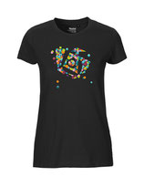 Damen T-Shirt Konfettiseelenbohrer (black)