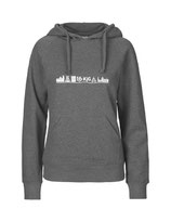 Ladies Hoodie Skyline (white/dark heather)