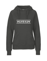 Ladies Hoodie Ugly Christmas (white/charcoal)