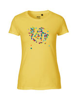 Damen T-Shirt Konfettiseelenbohrer (yellow)