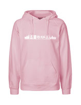 Mens Hoodie Skyline (white/light pink)