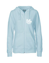 Ladies Zip Hoodie Seelenbohrer (white/light blue)