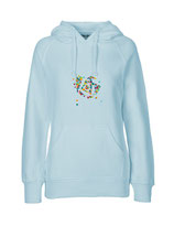 Ladies Hoodie Konfettiseelenbohrer (light blue)