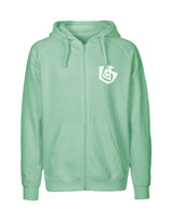 Mens Zip Hoodie Seelenbohrer (white/dusty mint)