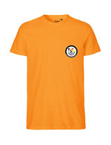 Herren T-Shirt Kein Seelenbohrer für Nazis (okay orange)