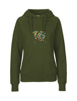 Ladies Hoodie Konfettiseelenbohrer (military)