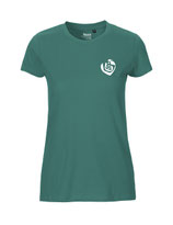 Damen T-Shirt Herzseelenbohrer (white/teal)
