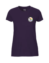 Damen T-Shirt Kein Seelenbohrer für Nazis (purple)