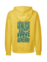 Mens Hoodie Bubbleschrift (yellow/aqua green)
