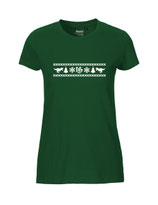 Ladies T-Shirt Ugly Christmas (white/bottle green)
