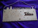 Personalisierter Adventskalender aus Holz