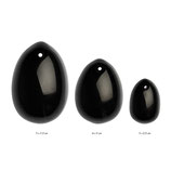 Yoni Egg Set black Obsidian (L-M-S)