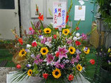 お祝い用アレンジ生花￥5500（税込）～