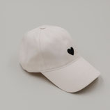Cap beige Herz