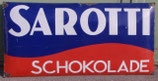 Seltenes XXL Sarotti Emaileschild gewölbt