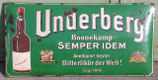 Seltenes XXL Underberg Emaileschild gewölbt