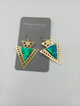 boucles d'oreilles en verre dichroïque N° 8