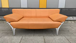 ROLF BENZ Design Sofa 1600 Leder orange 2-sitzer