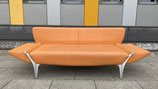 ROLF BENZ Design Sofa 1600 Leder orange 3-sitzer