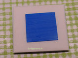Wachsmotiv Quadrat 2,5cm lichtblau 1 Stk.