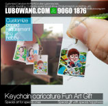 High quality Customized souvenir caricature keychain gift