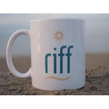 Kaffeebecher mit Motiv "riff-logo"