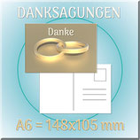 Danksagung A6 Querformat als Postkarte