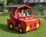 Spielhaus Traktor rot