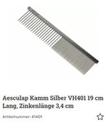 Aesculap Kamm silber