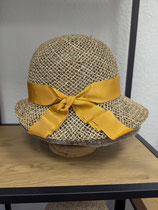 Cloche Seagrass mit oranger Ripsbandschleife