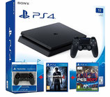 PS4 CONSOLE 1TB PLAYSTATION 4 NERA+1 CONTROLLER+PES17+UNCHARTED 4 NUOVA