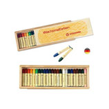 crayons de cire à colorier 24 couleurs en boîte en bois - Stockmar