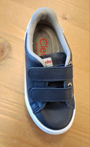 baskets cuir bleu marine scratch, Cienta