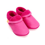 chaussons cuir rose vif, Orangenkinder