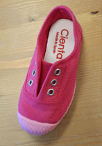 tennis coton bio fuchsia semelle rose, Cienta