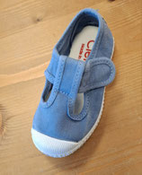 sandales coton bio scratch bleu jean, Cienta