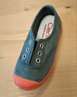 tennis coton bio kaki semelle orange, Cienta